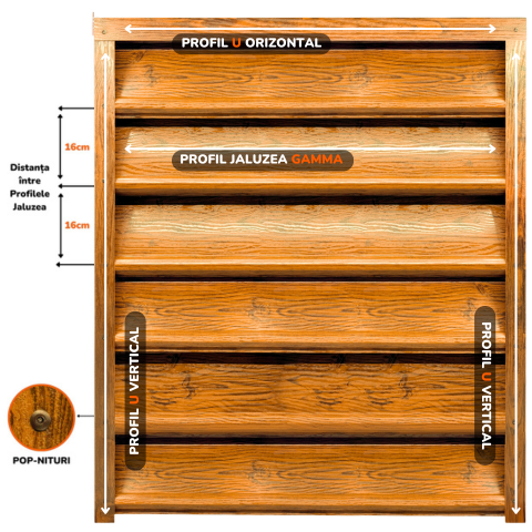 Gard Jaluzele Gamma | Stejar Striat