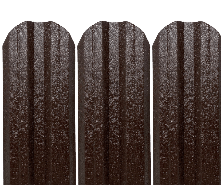 Prim-plan al modelului TISA Sipca Metalica cu finisaj de Hi-Mat în culoare Maro Cedru, RAL 8019, disponibil pe www.sipca.ro, fabricat de Top Profil Sistem.