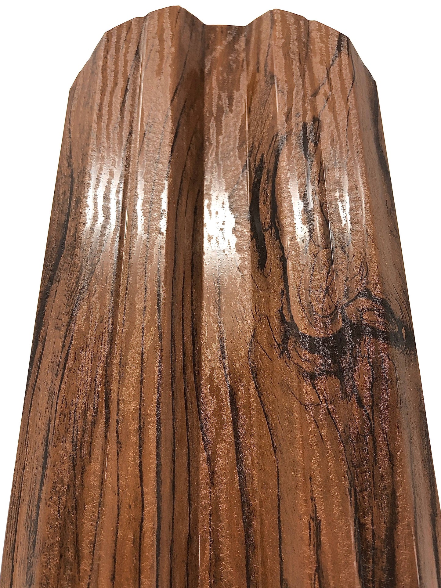 Prim-plan al modelului TISA Sipca Metalica cu finisaj de Imitație Lemn în culoare Nuc Striat, disponibil pe www.sipca.ro, fabricat de Top Profil Sistem.